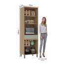 Ver imagem 2 de Paneleiro 70cm 4 Portas e 1 Gaveta com Espaço para Micro-ondas Slim Luciane Móveis
