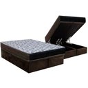 Ver imagem 1 de Cama Box Baú Queen: Colchão Anatômico Ortobom D33 / Ep Iso 100 Ultra Firme + Base Brown(158x198)