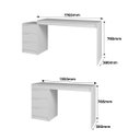 Ver imagem 4 de Mesa Escrivaninha 176,5x78,5cm com 3 Gavetas Branco BDI98