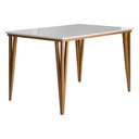 Ver imagem 1 de Mesa de Jantar com Vidro 4 Lugares Multimóveis Cr50250 Imbuia/off White