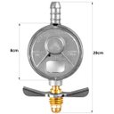 Ver imagem 3 de Regulador Registro de Gás de Cozinha Blindado Vazão 1kg/h + Mangueira 1,2m com Abraçadeiras | Alianç