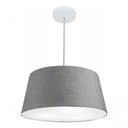 Ver imagem 3 de Lustre Pendente Cone Md-4050 Cúpula em Tecido 21/50x40cm Rustico Cinza - Bivolt
