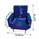 Ver imagem 1 de Capa Poltrona Sala.:azul Royal