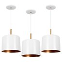 Ver imagem 1 de Kit 3 Lustres Pendente Bilboquê Medio Branco Com Cobre