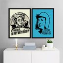 Ver imagem 1 de Kit 2 Quadros Turma do Chaves 45x34cm - com Vidro:moldura Preta