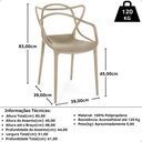 Ver imagem 3 de Kit 4 Cadeiras de Jantar Allegra Prática Empilhável - Nude