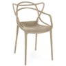 Kit 4 Cadeiras de Jantar Allegra Prática Empilhável - Nude - 4