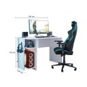 Ver imagem 5 de Mesa para Computador Gamer Escritório Mdp Qmovi: Branco