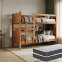 Ver imagem 1 de Beliche Adulto ou Infantil com 02 Colchões D33 Grade Robusta Reforçada com Proteção Completa