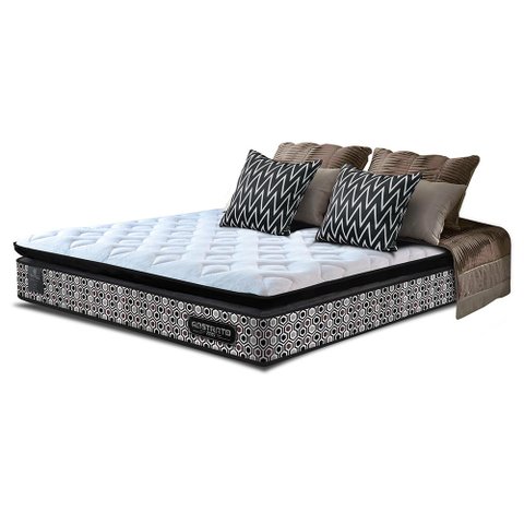 Colchão Casal CAMA INBOX Molas Ensacadas Pillow Top 138x188x31 Cama inBox Abstrato