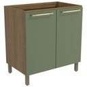 Ver imagem 1 de Armário de Cozinha Balcão 2 Portas 80cm com Pés M623 Botanic Kappesberg