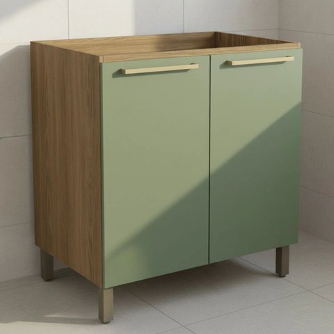 Balcão de Cozinha 2 Portas 80cm com Pés Botanic Kappesberg