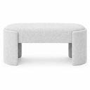Ver imagem 3 de Recamier Decorativo Puff Fly 75cm Cama Solteiro Estofados:Cinza/Bouclé