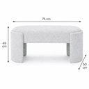 Ver imagem 2 de Recamier Decorativo Puff Fly 75cm Cama Solteiro Estofados:Cinza/Bouclé