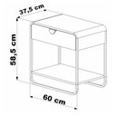 Ver imagem 3 de Kit 02 Mesas de Cabeceira 1g Organica 60 cm 28061 Off White Artesano