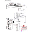 Ver imagem 3 de Conjunto Quarto Cama de Solteiro com Escrivaninha Multimóveis MP4124 Branco/Rustic