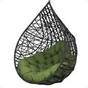 Ver imagem 6 de Balanço Suspenso Ninho Gota com Mosquetão, Mola e Suporte para Ambiente Externo - Preto A5