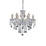 Lustre Pendente Blumenau Cristal Elizabeth 6 Braços Transparente E14 Bivolt - 1