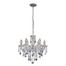 Lustre Pendente Blumenau Cristal Elizabeth 6 Braços Transparente E14 Bivolt - 2