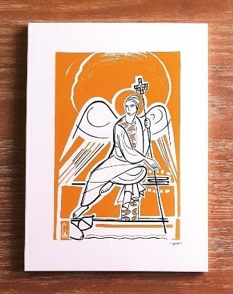 Anjo da Ressurreição - 24cm x 33cm - Cláudio Pastro