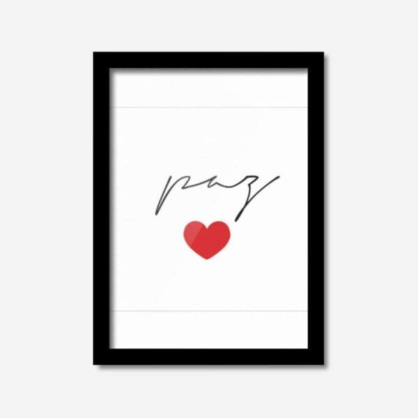 Quadro Decorativo Paz 45cmx33cm Los Quadros - 1