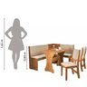 Conjunto de Mesa Canto Alemão Fit com 2 Cadeiras Sol Bege / Mel Viero - 6
