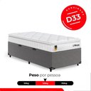 Ver imagem 4 de Cama Box Baú Solteiro Cinza + Colchão Life D33 Pillow Top 61x88x188cm Branco - e-Shop Casa
