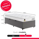 Ver imagem 3 de Cama Box Baú Solteiro Cinza + Colchão Life D33 Pillow Top 61x88x188cm Branco - e-Shop Casa
