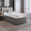 Ver imagem 5 de Cama Box Baú Solteiro Cinza + Colchão Life D33 Pillow Top 61x88x188cm Branco - e-Shop Casa