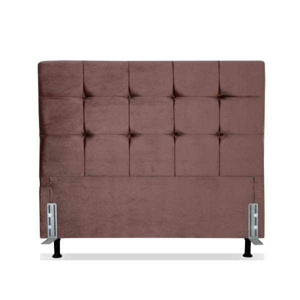 Cabeceira de Cama Box Queen 158 cm Atlanta Larhome Suede Veludo Rosê. - 1