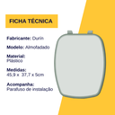 Ver imagem 3 de Assento Tampa para Vaso Sanitário Almofadado Compatível Prímula Verde Água Durín