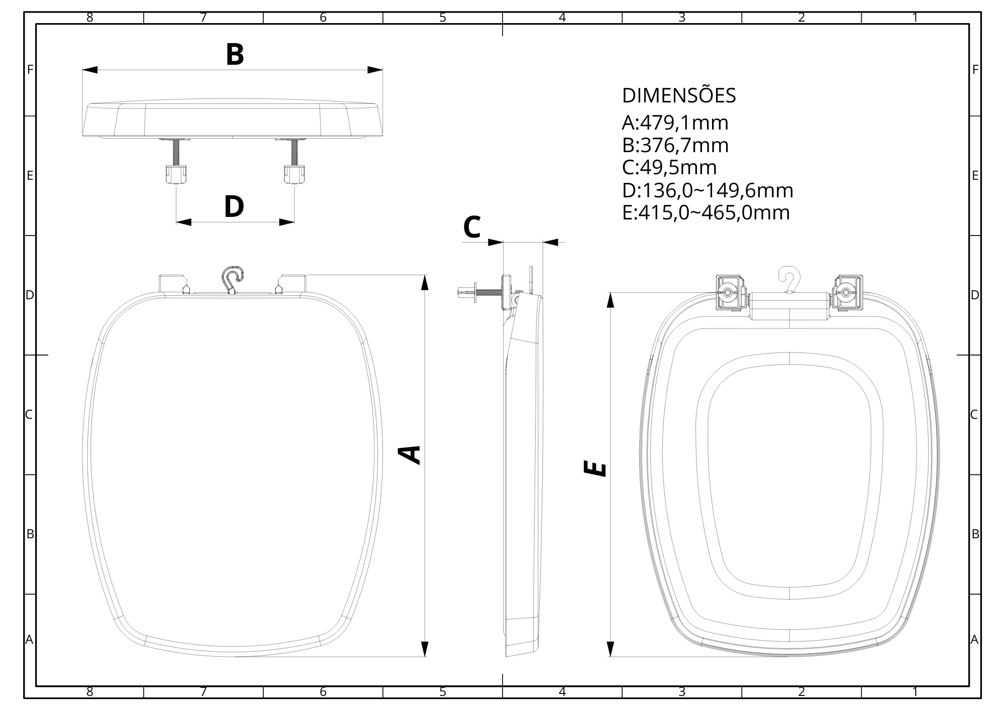 Assento Tampa para Vaso Sanitário Almofadado Compatível Prímula Verde Água Durín - 4