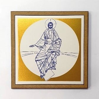 Pantocrator 22cm x 22cm - 1