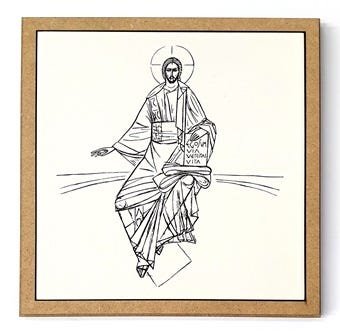 Pantocrator 22cm x 22cm - 2