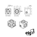 Ver imagem 4 de Powercube Original Pwc-r4u Elg Azul 4 Tomadas + 2 Usb