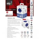 Ver imagem 2 de Powercube Original Pwc-r4u Elg Azul 4 Tomadas + 2 Usb