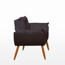 Ver imagem 3 de Kit 02 Poltronas + Namoradeira + Puff Opala Balaqui Decor Cinza