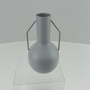 Ver imagem 6 de Vaso Garrafa Decorativo de Metal Cinza 20x11x11cm Enfeite Sala Mesa Estante