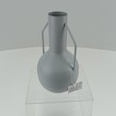 Ver imagem 2 de Vaso Garrafa Decorativo de Metal Cinza 20x11x11cm Enfeite Sala Mesa Estante