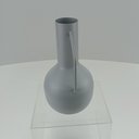 Ver imagem 4 de Vaso Garrafa Decorativo de Metal Cinza 20x11x11cm Enfeite Sala Mesa Estante