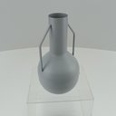 Ver imagem 3 de Vaso Garrafa Decorativo de Metal Cinza 20x11x11cm Enfeite Sala Mesa Estante