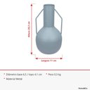 Ver mais imagens de Vaso Garrafa Decorativo de Metal Cinza 20x11x11cm Enfeite Sala Mesa Estante