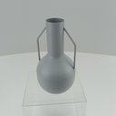 Ver imagem 5 de Vaso Garrafa Decorativo de Metal Cinza 20x11x11cm Enfeite Sala Mesa Estante