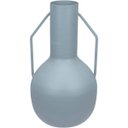 Ver imagem 1 de Vaso Garrafa Decorativo de Metal Cinza 20x11x11cm Enfeite Sala Mesa Estante