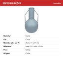 Ver imagem 7 de Vaso Garrafa Decorativo de Metal Cinza 20x11x11cm Enfeite Sala Mesa Estante