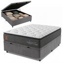 Ver imagem 1 de Cama Box Baú Casal Molas Ensacadas Pillow Super Monaco 138x188x75cm Probel - até 180kg por Pessoa