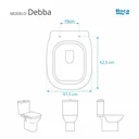 Ver imagem 5 de Assento Sanitário Debba Square Branco para vaso Roca