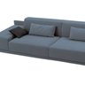 Sofá de Canto 5 Lugares com Chaise Revestimento em Sarja 336x74cm - 4
