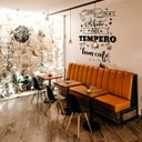 Ver imagem 1 de Adesivo Frase Cozinha Com Muito Amor Tempero e Um Bom Café