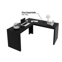 Mesa para Escritório em L 1,57x1,57m Me4116 Tecno Mobili - Preto - 3